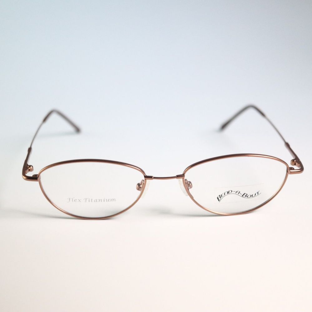 Bend-a-Bout Flex Titanium hinges eyeglasses golden frame 51-17 135 Champagne N14